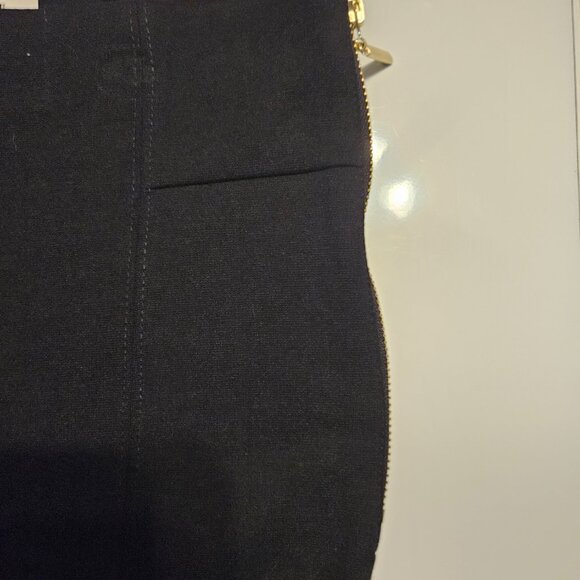 INC Black Pull On Skinny Leg Pants with Decoration Zippers on the side Size 14 - Picture 3 of 12